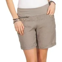 Mississhop Leinenhose Damen Shorts Leinenshorts Bermuda 100 % Leinen kurze Hose 293