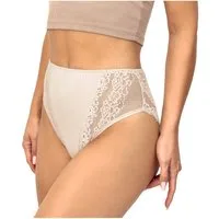 Donna Taillenslip 228 (2-St) Damen 2er Pack Taillen Slips Unterhosen florale Spitze Viskose