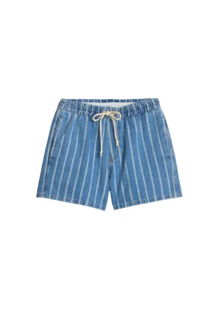 Marc OPolo DENIM - Gestreifte Shorts relaxed Medium Blue - Gr. - XS