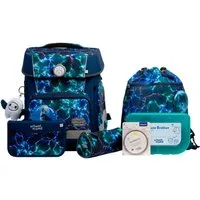 SCHOOL-MOOD® Schulranzen Champion Maxx Pro (Set, 7-tlg), mit LED-Patchy