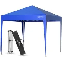 loefme Faltpavillon 2,5×2,5m, Pop-Up-Pavillon ohne Seitenwände, mit 0 Seitenteilen, 3 Höhenverstellungen, Metallrahmen