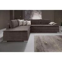Home affaire Ecksofa Night & Day L-Form, B: 324 cm, Dauer-Schlaffunktion und Armlehne, Bettfunktion & Bettkasten, Boxspringbett 180x200 cm