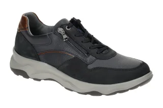 Waldl?ufer 718006 H-MAX Herren Schn?r Halbschuhe Blau Notte Bequem Luftpolste...