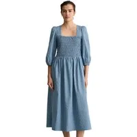 Marc O'Polo DENIM Midikleid mit gesmoktem Oberteil