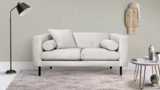 Home affaire 2-Sitzer "Lillibeth Designsofa mit Wellenunterfederung, Maße B/T/H: 155/74/83 cm" Zierkissen als Wendekissen, in Samtoptik oder Cord