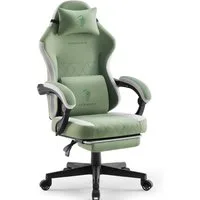 Dowinx Gaming-Stuhl Lendenwirbelstütze Bürostuhl mit Fußstütze für Erwachsene (Packung), Ergonomischer Gaming Sessel Groß und Hoch für Office Gaming 135KG