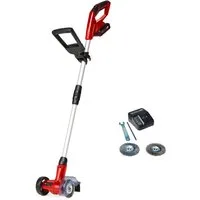 Einhell Akku-Fugenbürste GC-CC 18 Li Kit, 10 cm Bürstendurchmesser, inkl. Akku 18V/2,0 Ah, Ladegerät, Stahl- und Nylonbürste