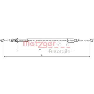 Metzger Handbremsseil hinten links Citroen Xsara 10.4577
