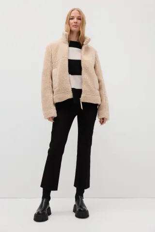 THE FASHION PEOPLE - Teddy Jacket stone - Gr. - 44
