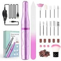 PTUI Maniküre-Pediküre-Set Elektrischer Nagelfräser 11-in-1 Set für Gel Acryl Nägel 20000 U/min, 79-tlg., Professionelles 11-teiliges Nagelfräser-Set für Maniküre & Pediküre, 11-in-1 Nagelfräser-Set mit stufenloser Geschwindigkeitsregelung