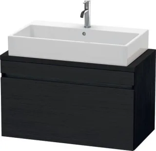 Duravit DuraStyle Konsolenwaschtischunterbau wandhängend Eiche Schwarz Matt 900x478x512 mm - DS53030 DS530301616