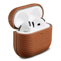 Accezz Kopfhörer-Schutzhülle Accezz Echtleder Case Apple AirPods 5 / 4 - Cognac