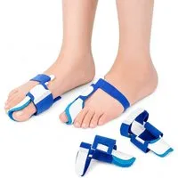 COOL-i ® Nachtbandage Hallux Valgus Nachtbandage,1 Paar Zehenschiene, Unisex, mit 3-Punkt-Drucksystem – Korrektur & Entlastung über Nacht