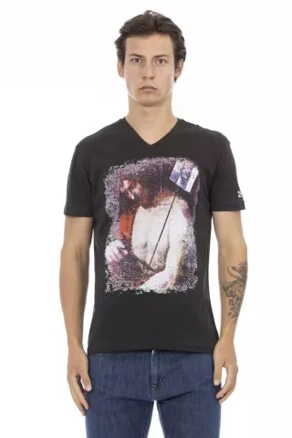 Jesus Grafik T-Shirt V-Ausschnitt