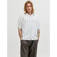 Jack & Jones Kurzarmhemd JJEJEFF RESORT STRIPE SHIRT S/S SN Viskose, loose fit