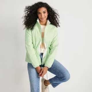 Daunen-Wendejacke WANDERWEIGHT Verstaubar Ultraleicht, Damen,  Grün, Nylon, by Lands' End