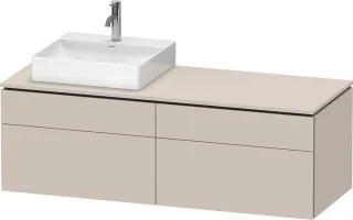 Duravit L-Cube Konsolenwaschtischunterbau wandhängend Taupe Supermatt 1420x550x482 mm - LC4870L83830 LC4870L83830000