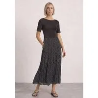 STREET ONE Midikleid mit plissiertem Rockteil