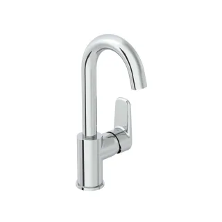 VitrA Flow Soft Einhebel-Waschtischmischer Höhe 28 cm mit schwenkbarem Auslauf Chrom,A43160EXP A43160EXP