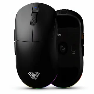 AULA V9 Ultra Tri-mode Wireless Gaming Mouse with RGB Light Dual 8K Polling Rate PAW3950 Sensor 42000DPI 55g Lightweight