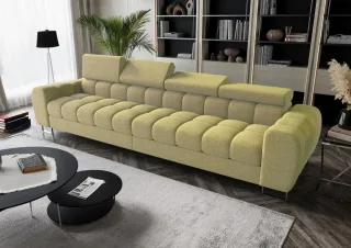 Big Sofa Sofa 4-Sitzer BASTIEN Megasofa in Stoff Aragaon Limettengrün