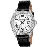 roberto cavalli Quarzuhr Uomo Classico III RC5G113L0015, Armbanduhr, Herrenuhr, Lederarmband, analog, Tag