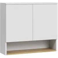 Vicco Hängeschrank Viktor, Weiß/Artisan-Eiche, 68 x 60 cm mit 2 Türen