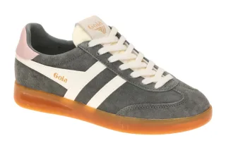 Gola CLB762DN CYCLONE Damen-Sneaker grau/wei?/rosa/gum - Velourleder/Suede/Fr...