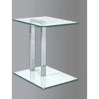 HAKU Beistelltisch Sofatisch, Wohnzimmertisch (1-St), rechteckig - aus Metall Silber B/T/H 45/35/50 cm