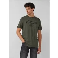 s.Oliver Kurzarmshirt T-Shirt Baumwoll-T-Shirt mit Logo-Print