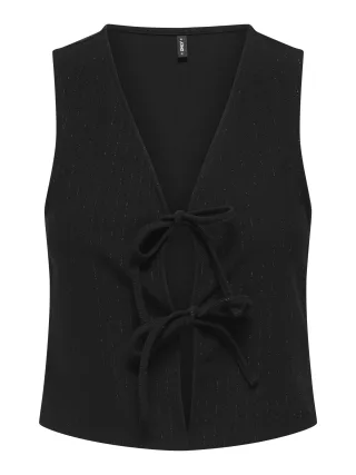 ONLY - ONLLISA S/L SHINE PINSTRIPE VEST JRS Black - Gr. - M