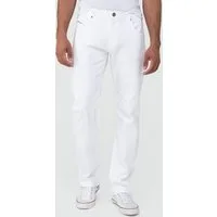 Rock Creek Straight-Jeans Rock Creek Herren Jeans RC-2442 Regular Fit Weiß Stretch 5-Pocket-Style