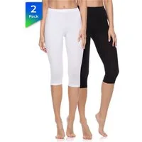 Merry Style Leggings Caprihose Damen 3/4 Hosen MS10-199 (2-tlg) aus Baumwolle