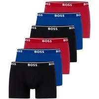BOSS Boxer Cotton Stretch (6-St) mit umlaufend eingewebtem Markenschriftzug