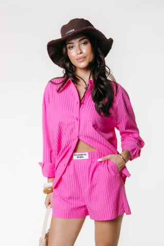 Colourful Rebel - Hosen Weiblich Bright pink - Gr. - S