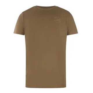 Diesel Monotone Logo Braunes T-shirt
