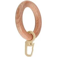 GARESA Gardinenring Holzring mit Haken, Gardinenstangen, (20-St), für Durchmesser bis 28mm, einfache Montage