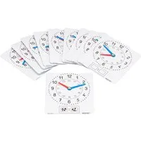 Wissner® aktiv lernen Lernspielzeug Folienuhrensatz (10 Stück), Uhrzeit lernen (Analog & Digital) (10-St)