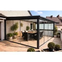 DREKU Glasschiebetür Glasschiebewand 4-läufig bis 4.000 mm