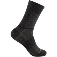 Wrightsock Wandersocken Crew Merino Coolmesh II (dünn, Merinowolle) grau/schwarz - 1 Paar