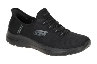 Skechers 150123 BBK Damen Sneaker Schwarz Air Cooled Memory Foam Vegan Mesh