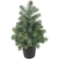 I.GE.A. Künstlicher Weihnachtsbaum Tannenbaum, mit Zapfen im Topf Weihnachtsdeko Kunstbaum Kunsttanne klein Dekobaum