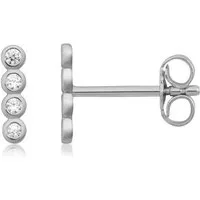 Firetti Paar Ohrstecker Schmuck Geschenk Silber 925 Ohrschmuck Glitzer Ear Climber, mit Zirkonia (synth)