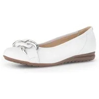Gabor FLORENZ Ballerina Hochzeitsschuh, Flache Schuhe, Slipper mit eleganter Zierkette
