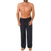 Trend by Normann Pyjama Herren Flanell Schlafanzug Hose lang in Karo Optik aus Baumwolle
