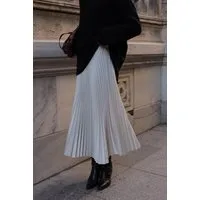 touche prive Zipfelrock Elastisch Taille Maxi Faltenrock Damen, Elegant Plissierte Rock