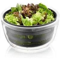 GEFU Salatschleuder 4-IN-1, Schleuder für Salat aus Kunststoff, inkl. Frischhaltedeckel, die Schüssel kann zum Servieren verwendet werden