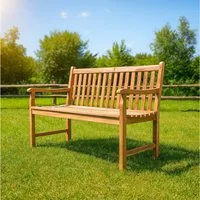 SAM® Gartenbank Cuno, Teakholz, 3-Sitzer, 150cm Sitzfläche, robust, angenehmer Sitzfomfort