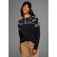 KangaROOS Sweatshirt Oversize-Passform, mit Rundhals, hüftbedeckende Länge