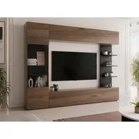 MIRJAN24 Wohnwand Lazando, (Komplett-Set, Hängeschrank, Vitrine, TV-Lowboard, Wandregal), Beleuchtung als Option